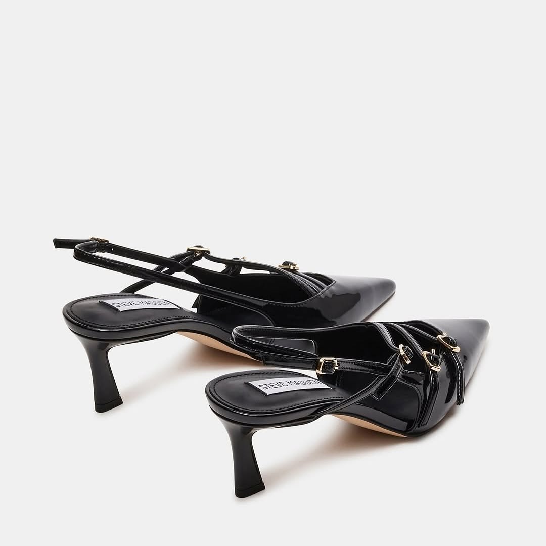 Sling back pump