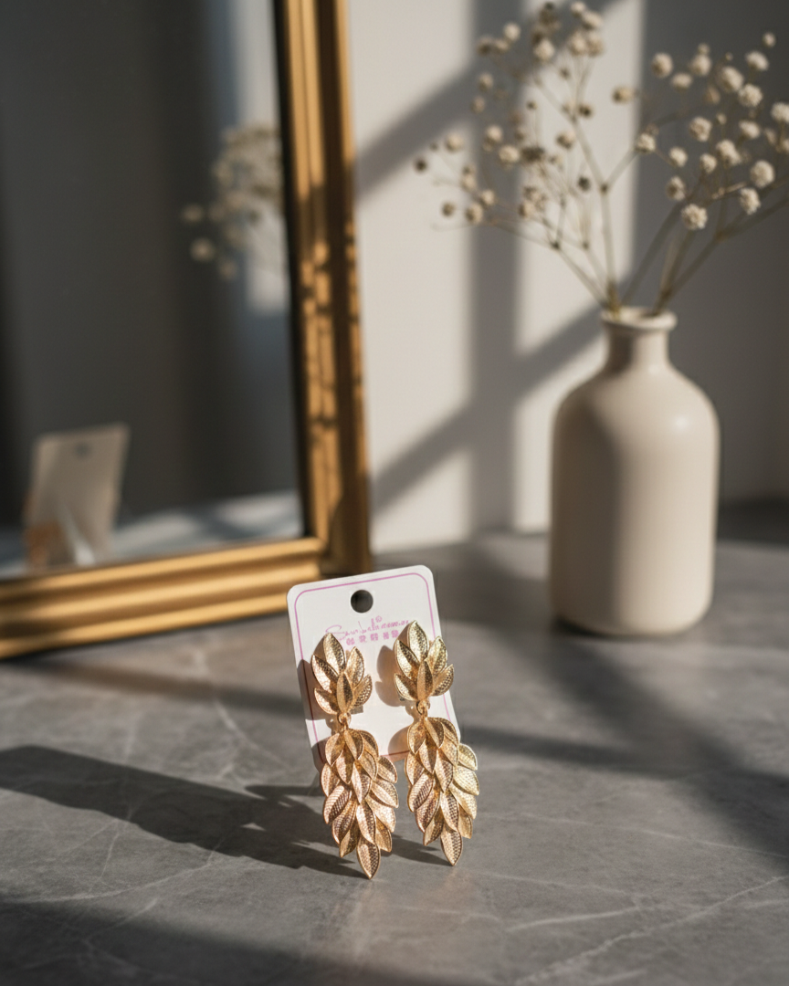 The Athena leaf earrings