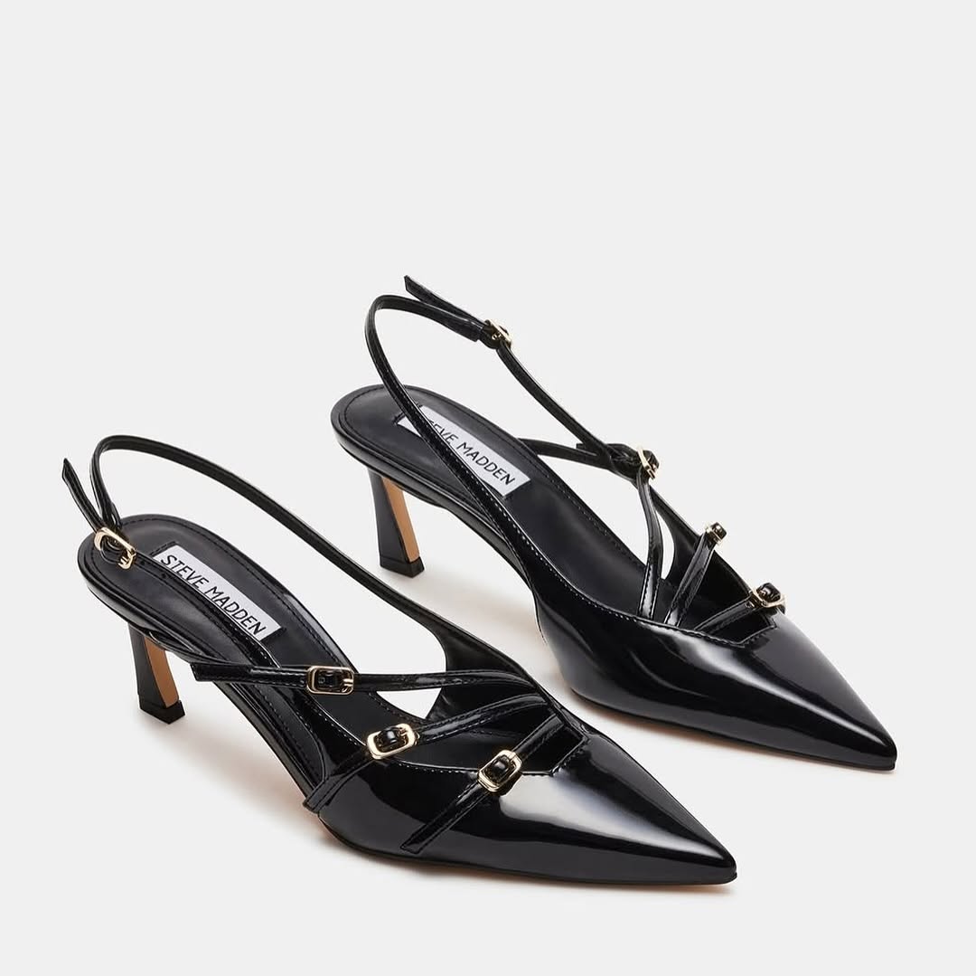 Sling back pump