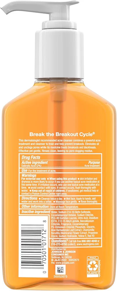 Neutrogena oil-free acne wash