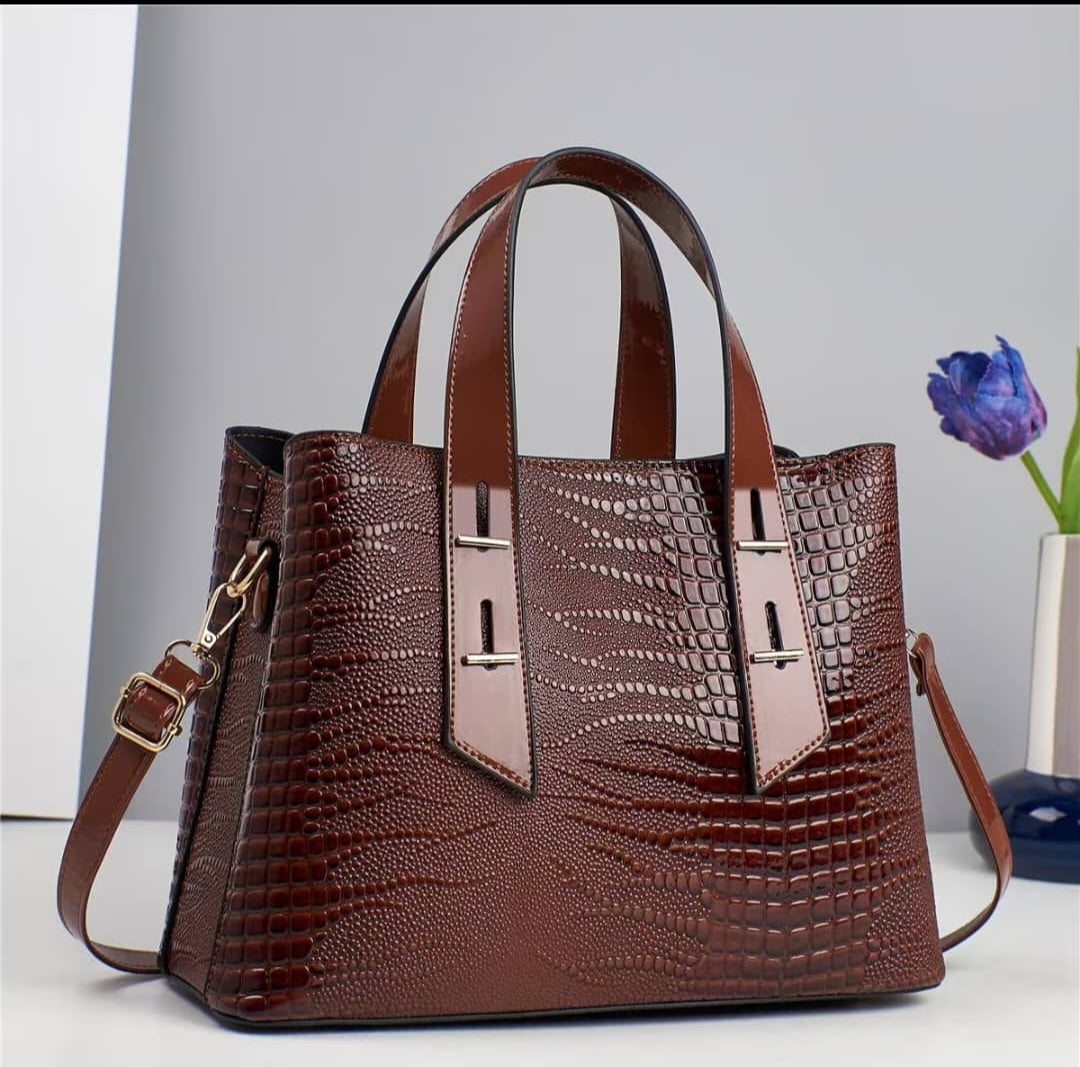Glossy midi work/ office bag