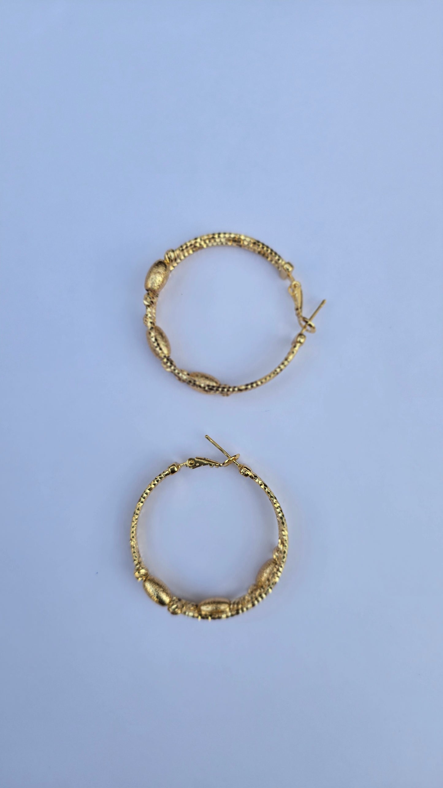 Twisted hoop earrings