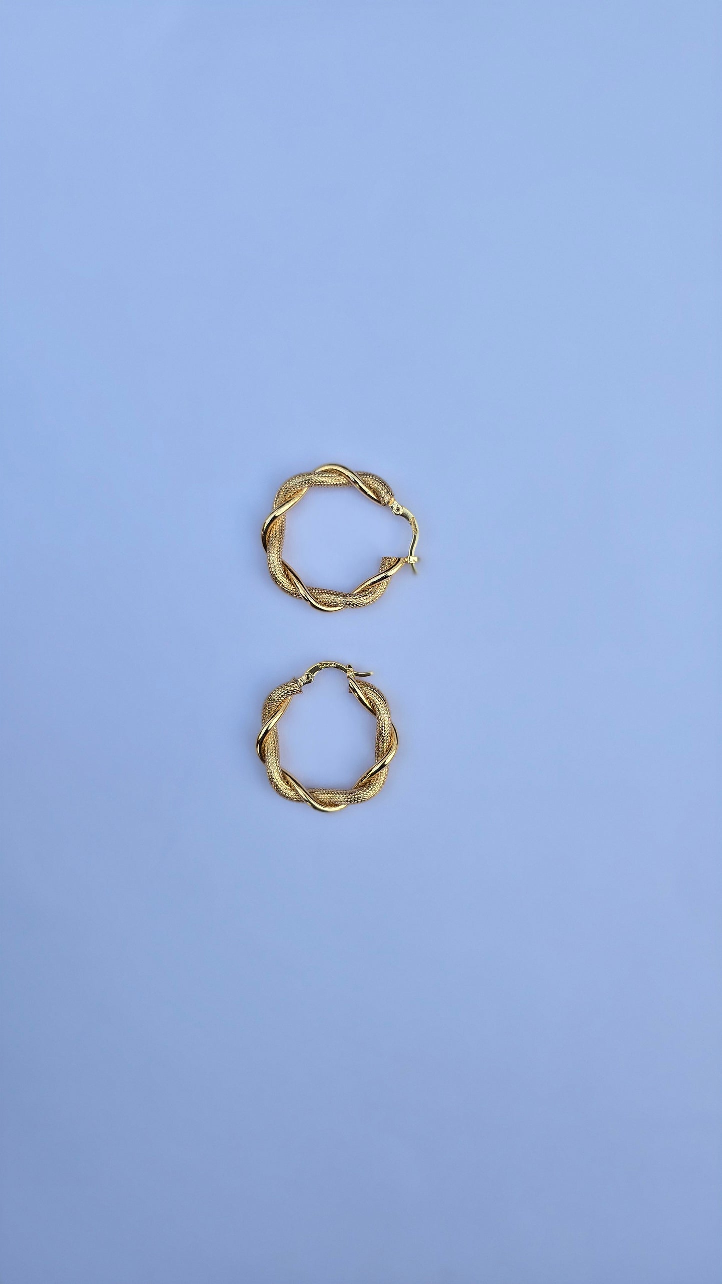 Dainty twisted hoop earrings