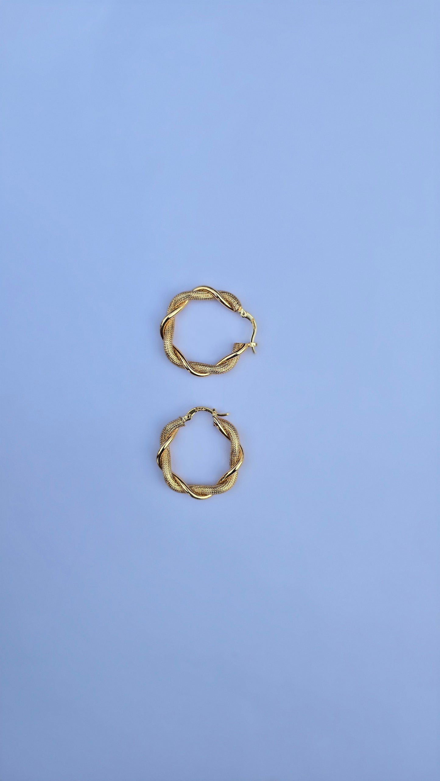 Dainty twisted hoop earrings
