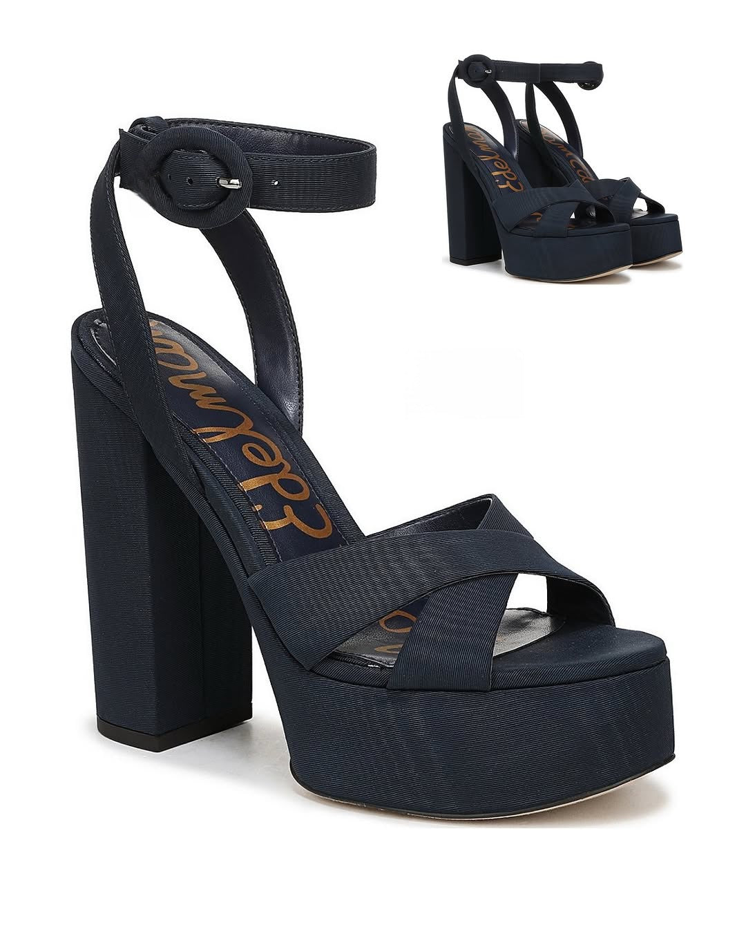 High heeled wedge sandals