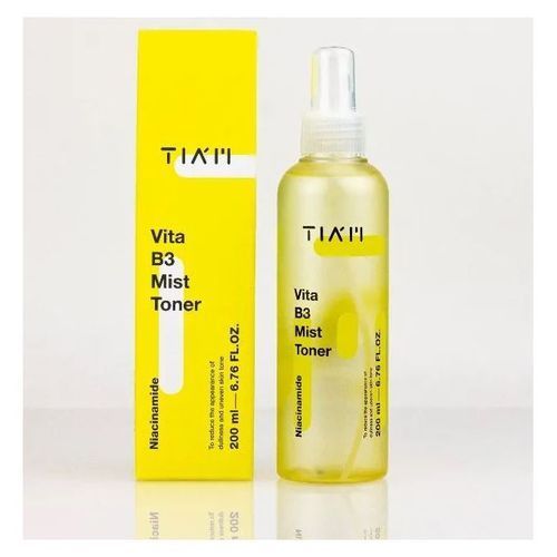 TIAM Vita B3 Mist Toner, Lightweight Prep Step for Skin Hydration, Absorption Boost, Texture Smoothing and Tone Balance, Daily Facial Care for All Skin Types 6.76 fl oz
