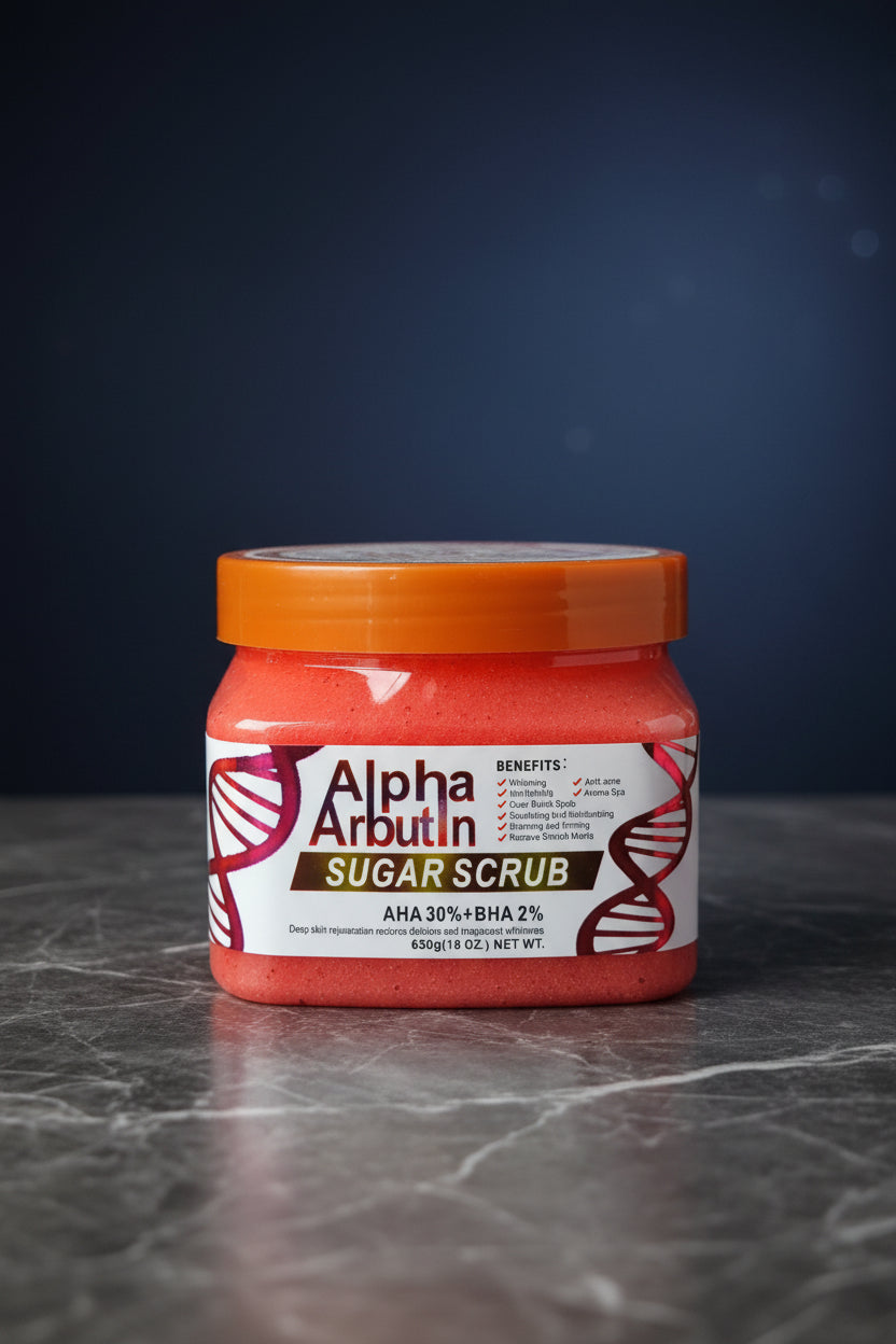 Alpha arbutin sugar scrub