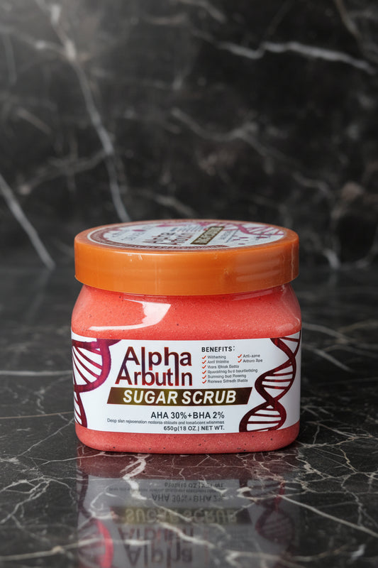 Alpha arbutin sugar scrub