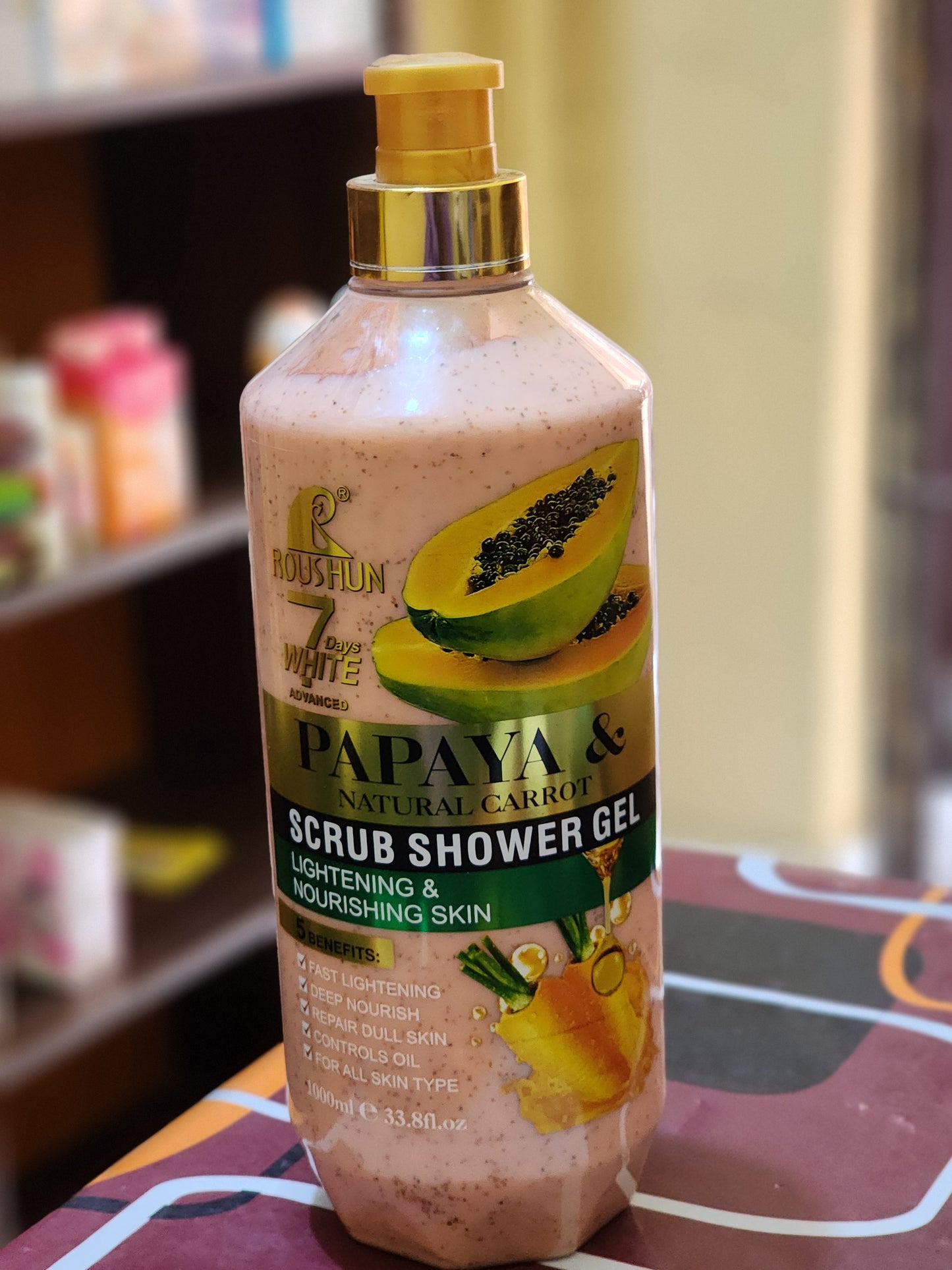 Roushun papaya and carrot body scrub 1000ml