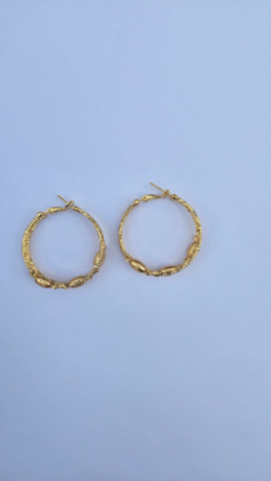 Twisted hoop earrings